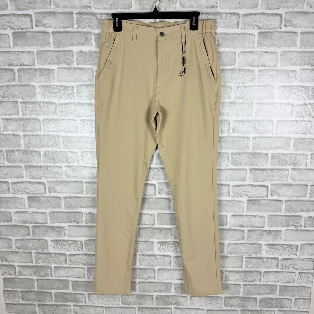 Maelreg Proflex Pants Mens 30 x32 Khaki Golf Performance Stretch Chino Trousers